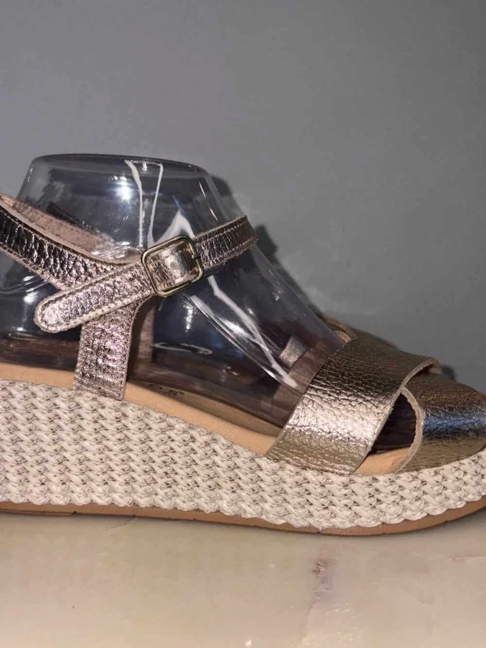 Size 9-9.5 Made In Spain Pitillos Rose Gold Espadrilles Sandals